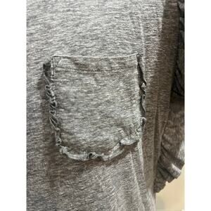 Grey Ruffle Sleeve Tank with Pocket